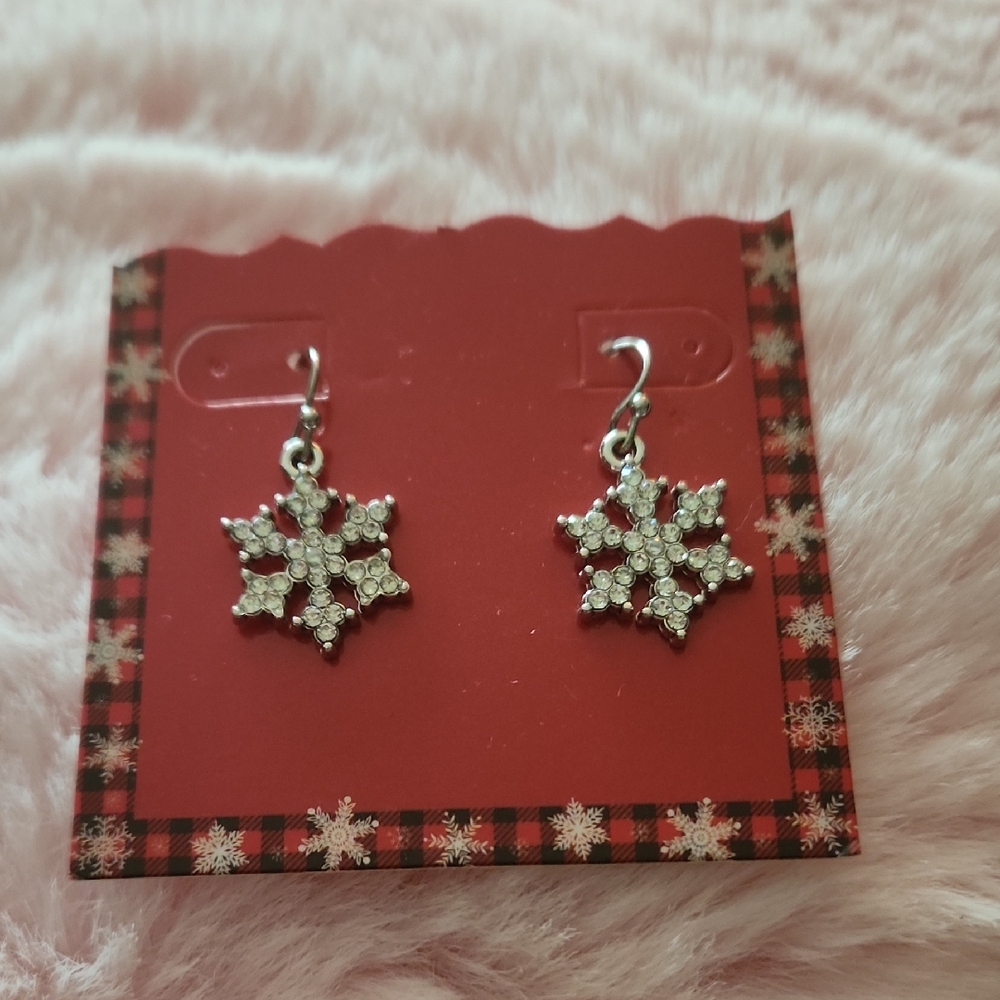 Silver Snowflake Earrings